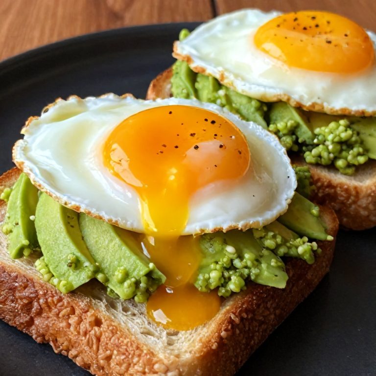 pesto eggs on avocado toast