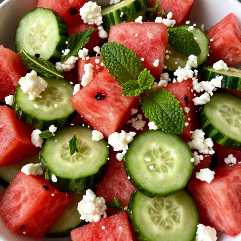 Watermelon Cucumber Salad