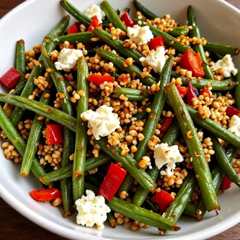 roasted green bean quinoa salad