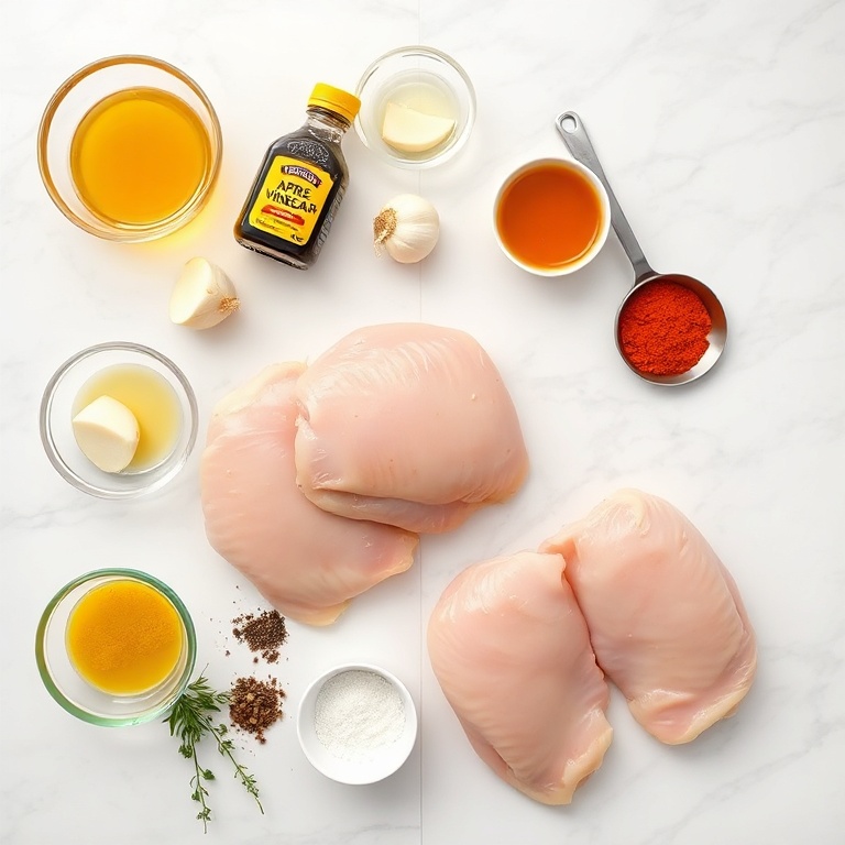 Raw Ingredients for Honey Mustard Chicken