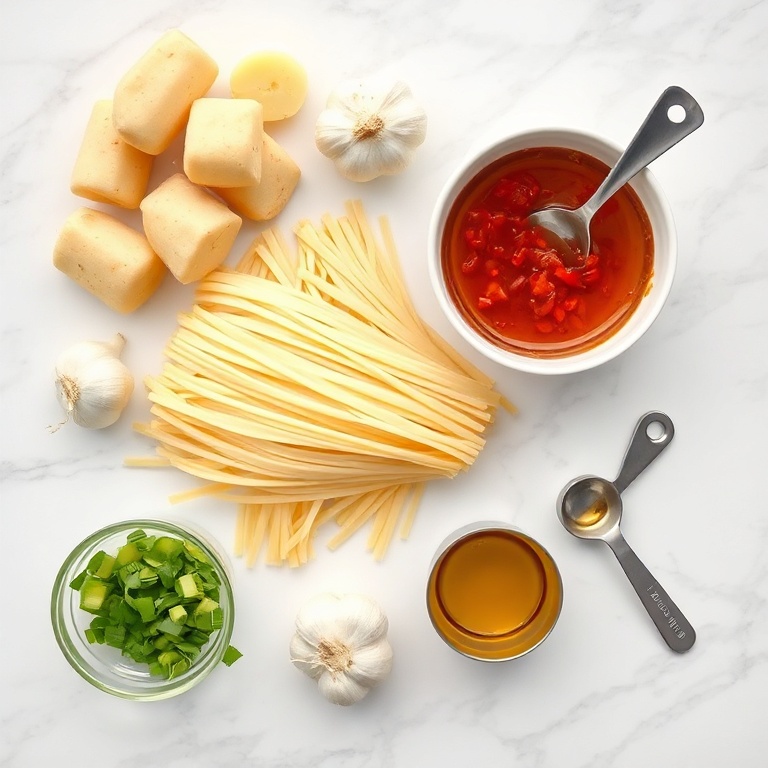 Ingredients for Spicy Potato Noodles