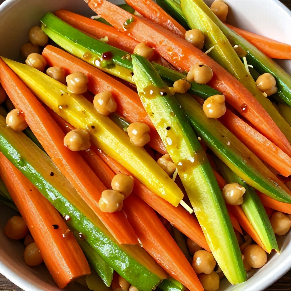 spring carrot chickpea salad