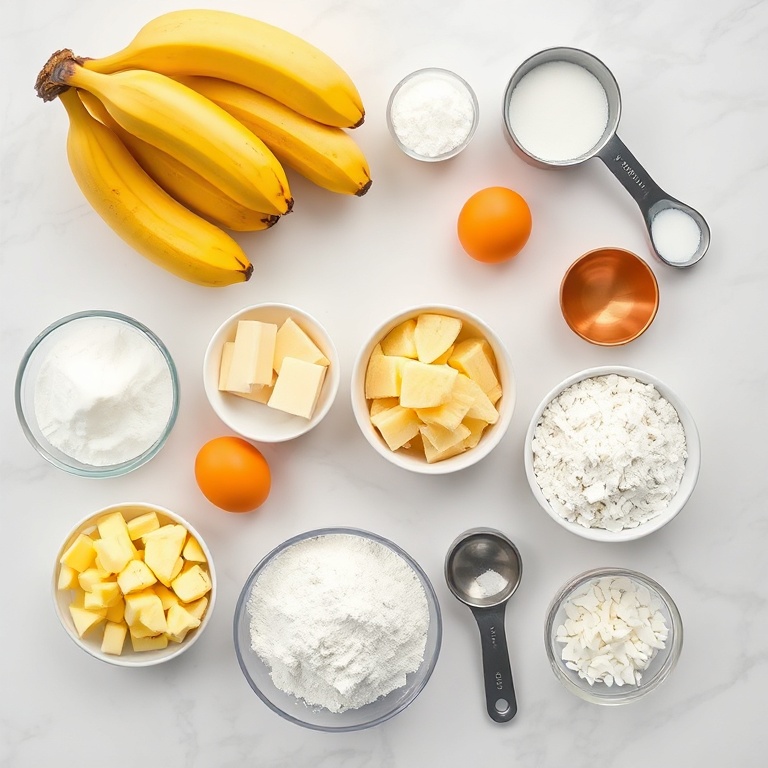 Ingredients for Tropical Hawaiian Banana Bread