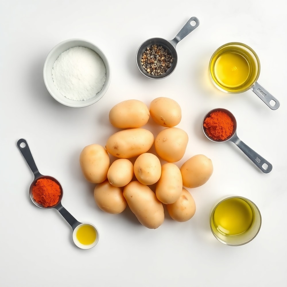 Raw ingredients for air fryer baby potatoes