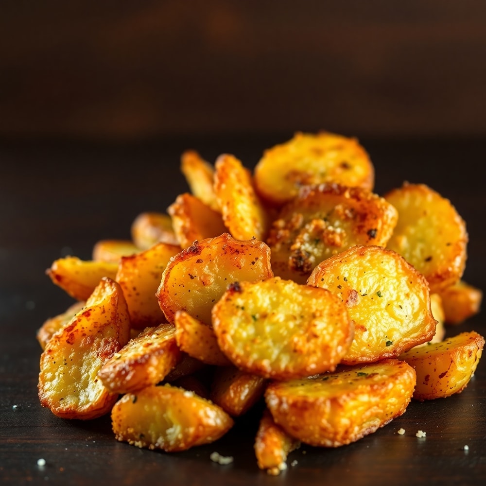 Air Fryer Baked Garlic Parmesan Potatoes