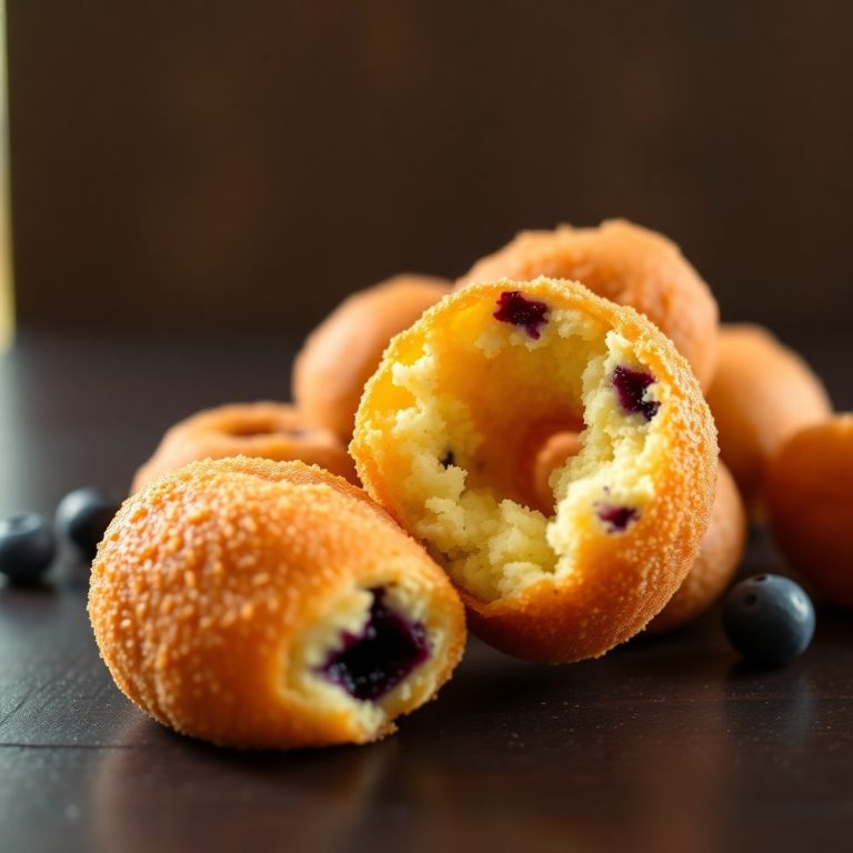 Air Fryer Blueberry Cottage Cheese Donut Holes