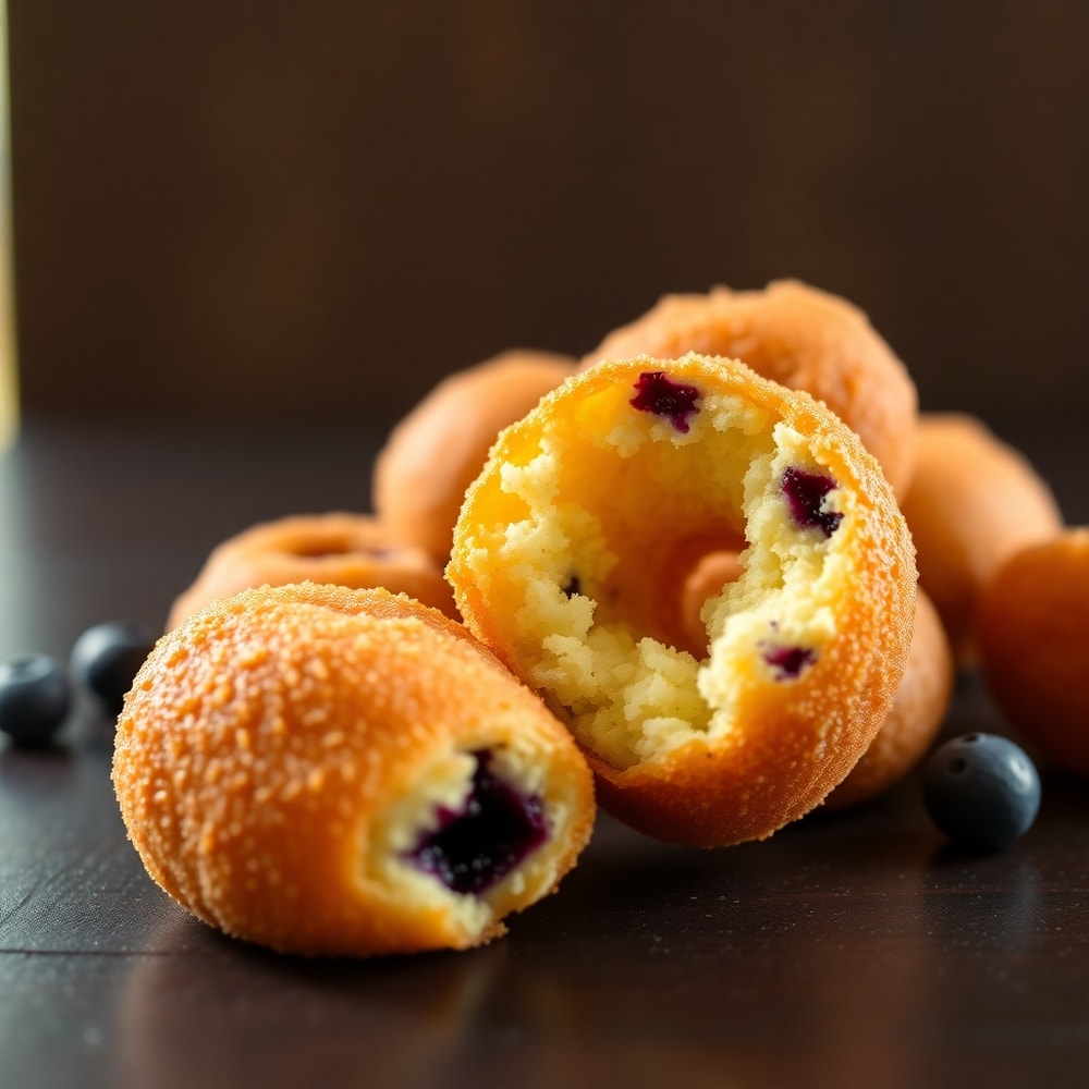 Air Fryer Blueberry Cottage Cheese Donut Holes