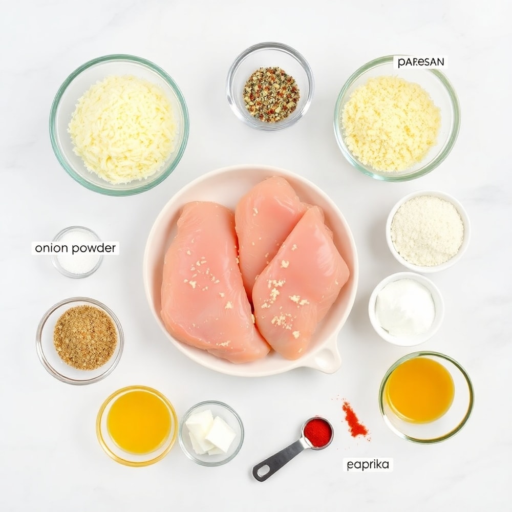 Raw Ingredients for Air Fryer Chicken Bites