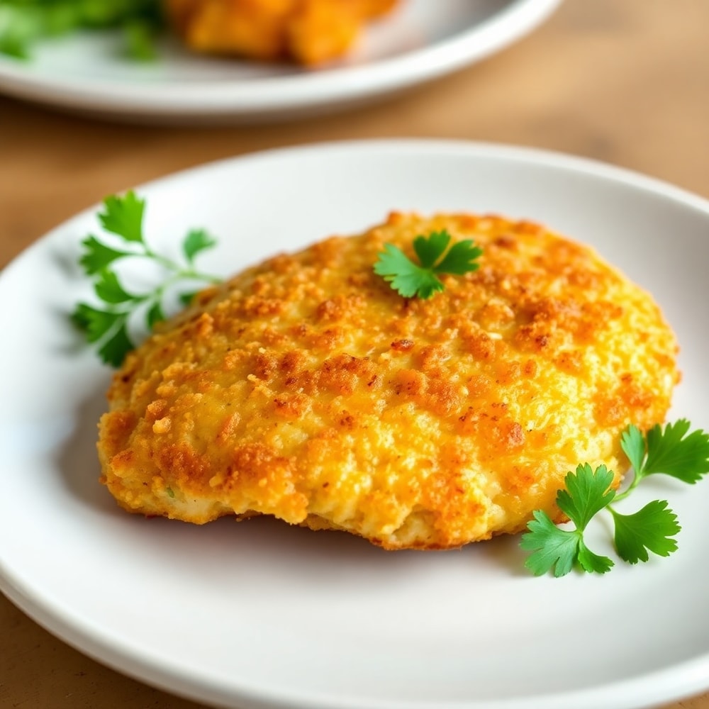Parmesan Chicken Cutlets Ready to Serve