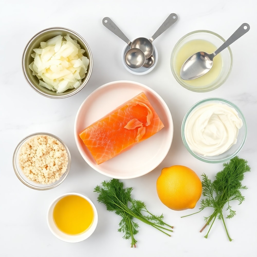 Raw Ingredients for Air Fryer Salmon Patties