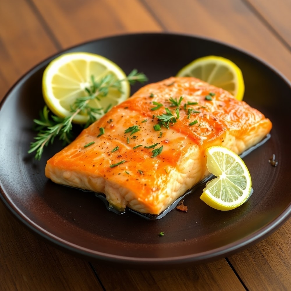 Plated Air Fryer Salmon