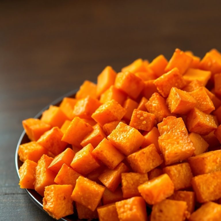 air fryer sweet potato cubes