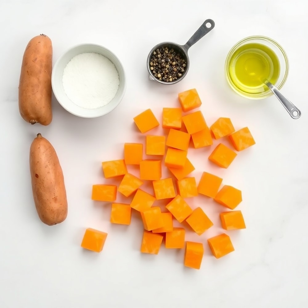 Air Fryer Sweet Potato Cubes Ingredients