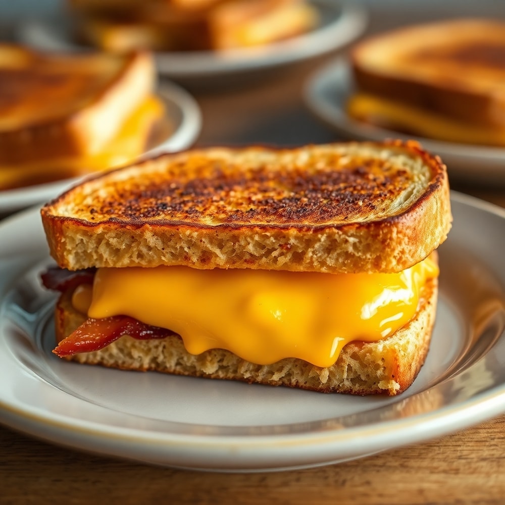 Crispy Sourdough Bacon Grilled Cheese