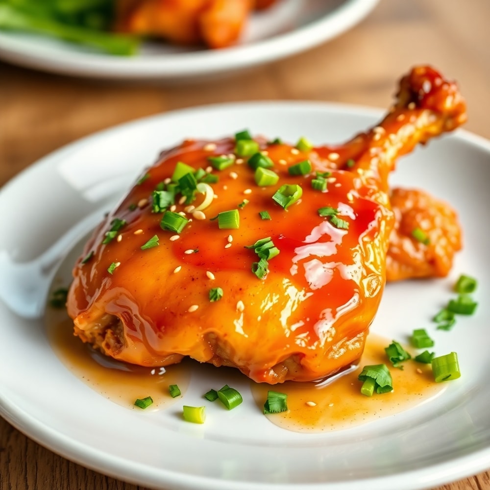 Plated Baked Hot Honey Chicken