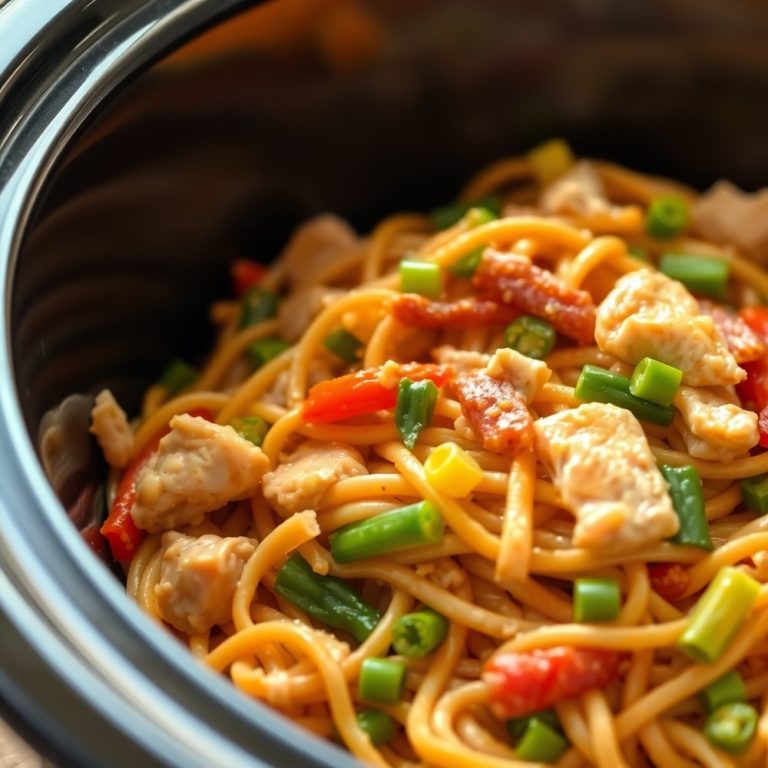 Crockpot Chicken Lo Mein