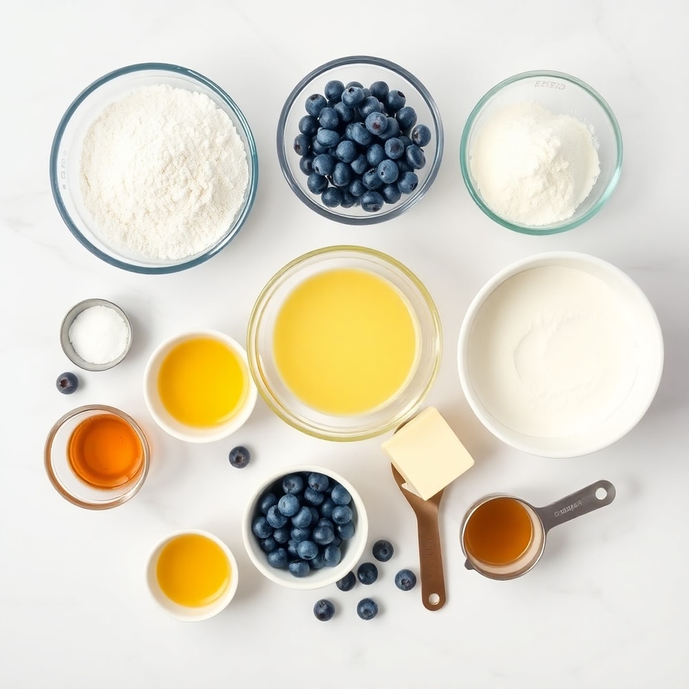 Blueberry cake donuts ingredients