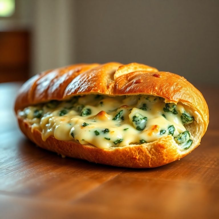 spinach artichoke baguette