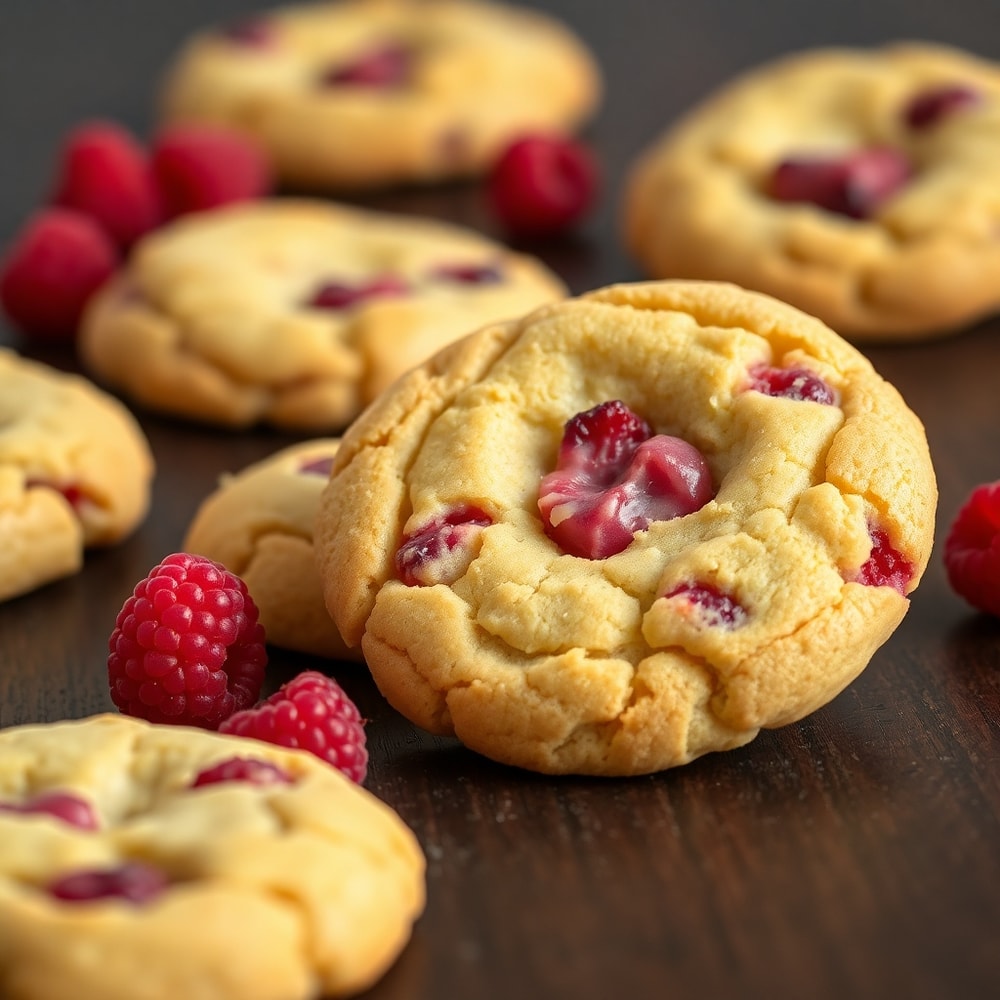chewy lemon raspberry cookies