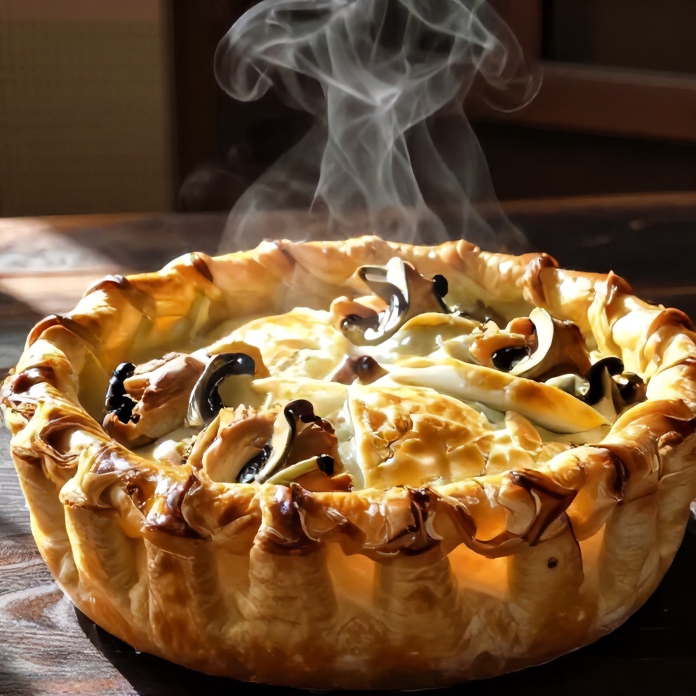 chicken and leek pie
