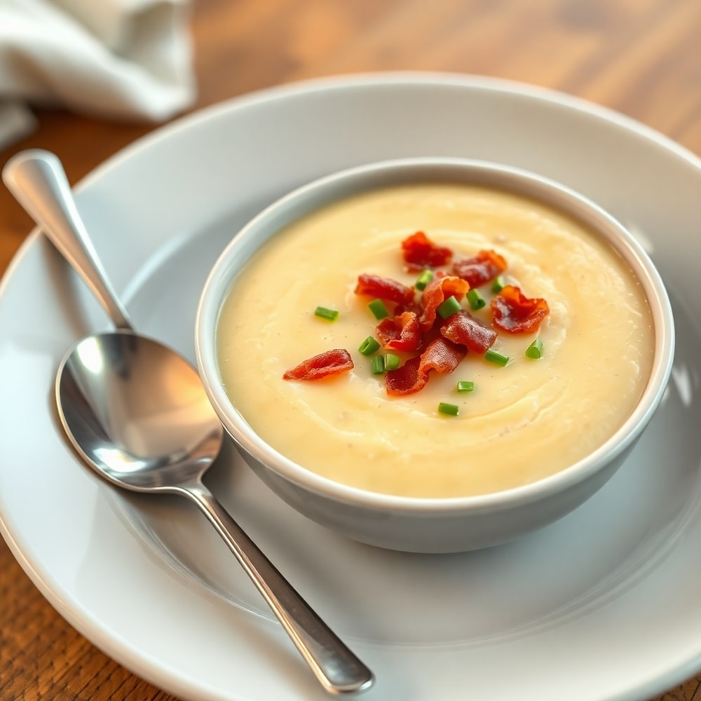 Baked Potato Soup Served