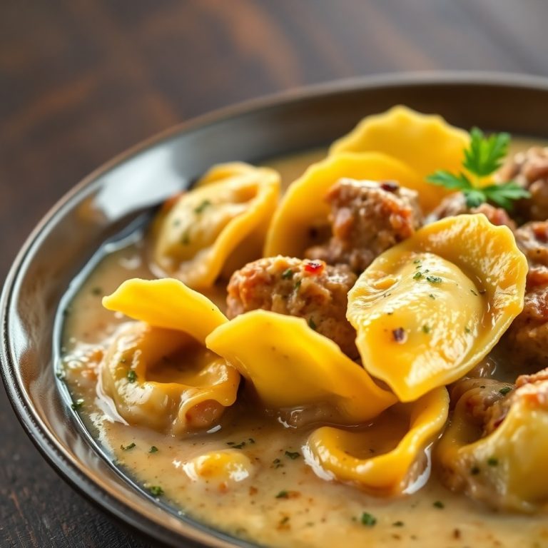 Cracked Garlic Steak Tortellini