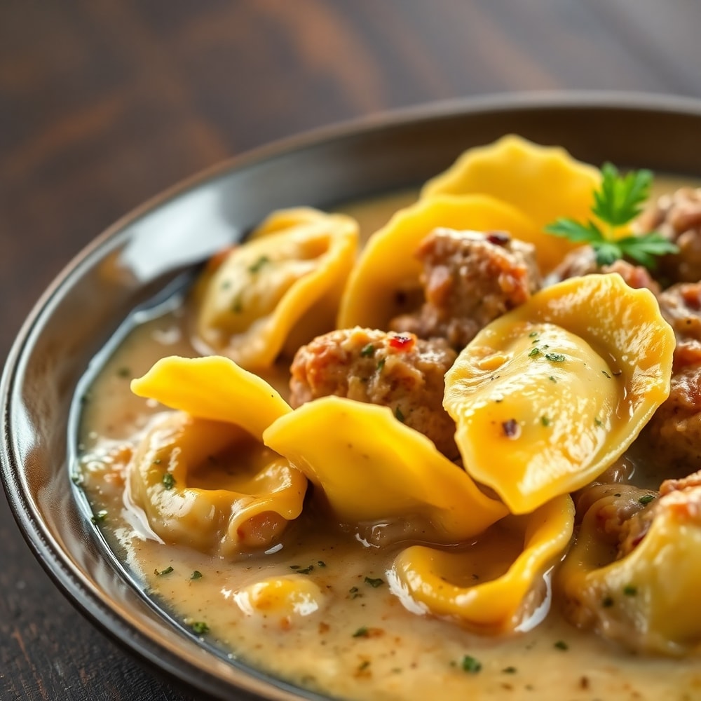 Cracked Garlic Steak Tortellini