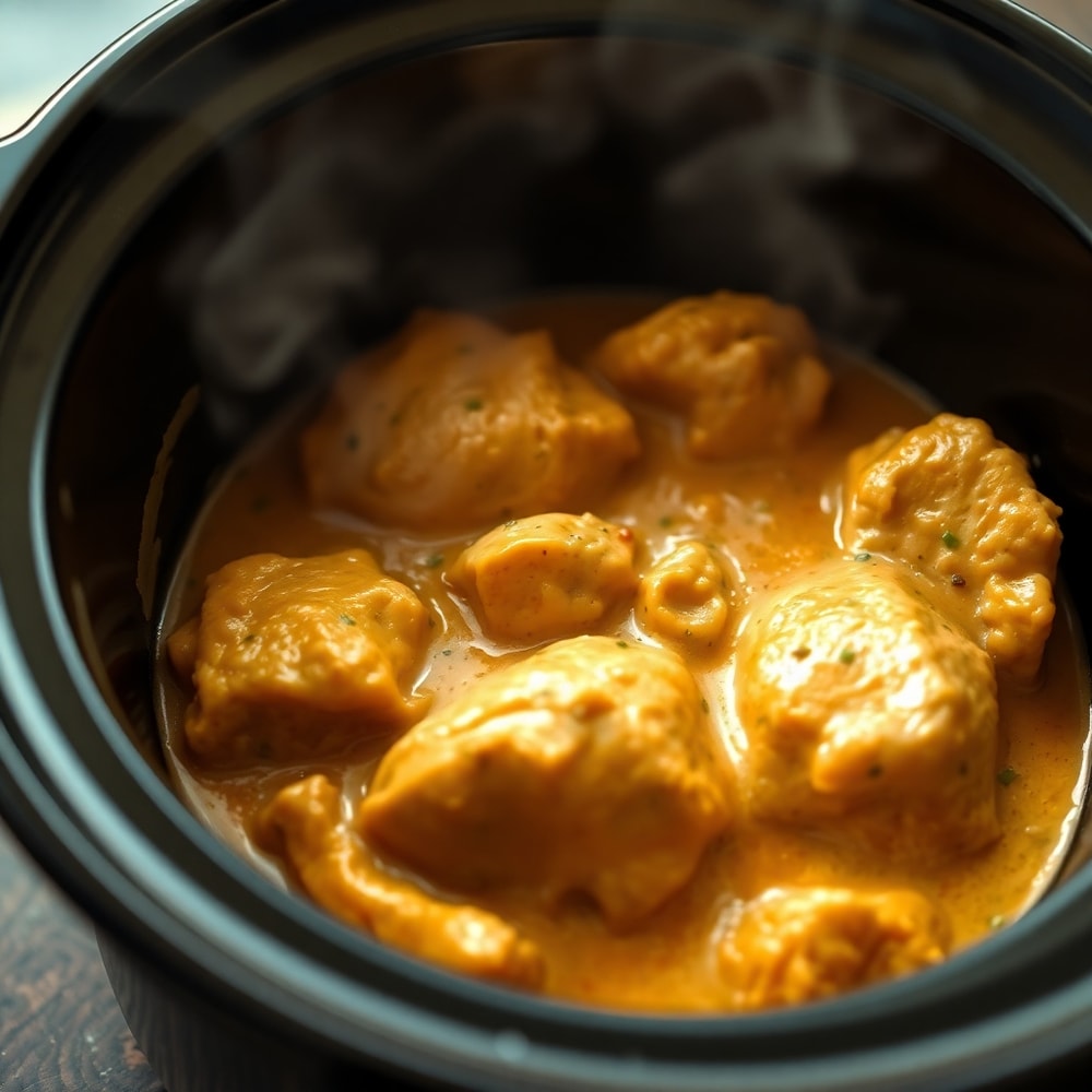 Creamy Crockpot Cajun Butter Chicken