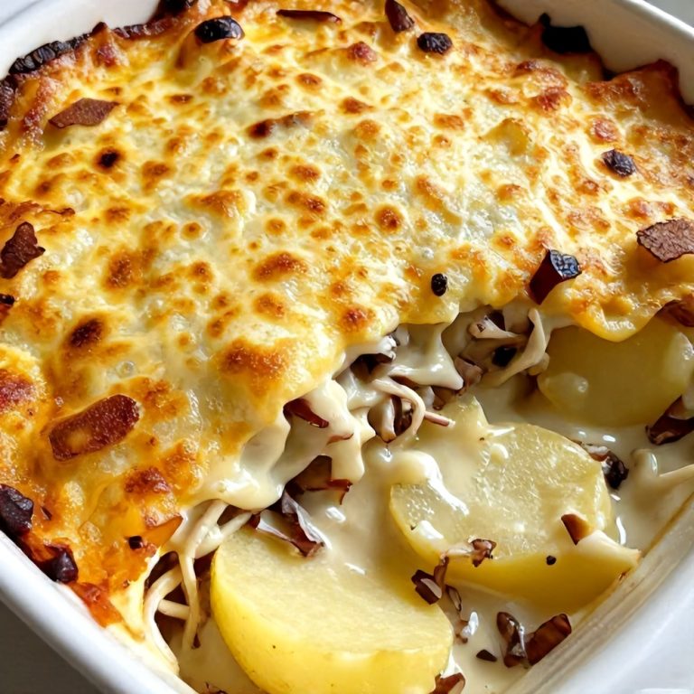 Creamy Pancetta and Porcini Potato Gratin