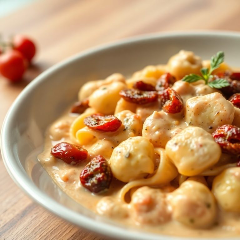 creamy sundried tomato gnocchi
