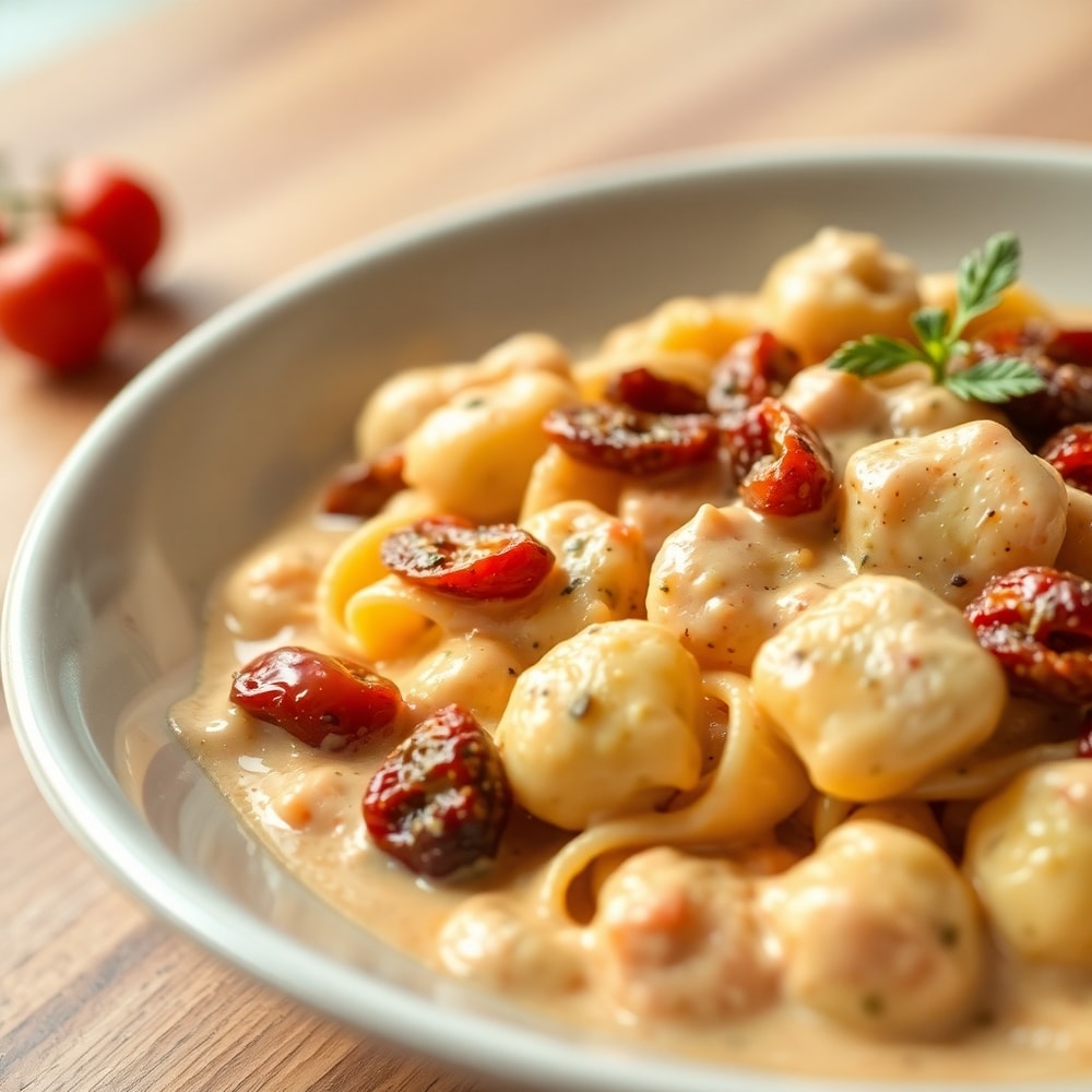 creamy sundried tomato gnocchi
