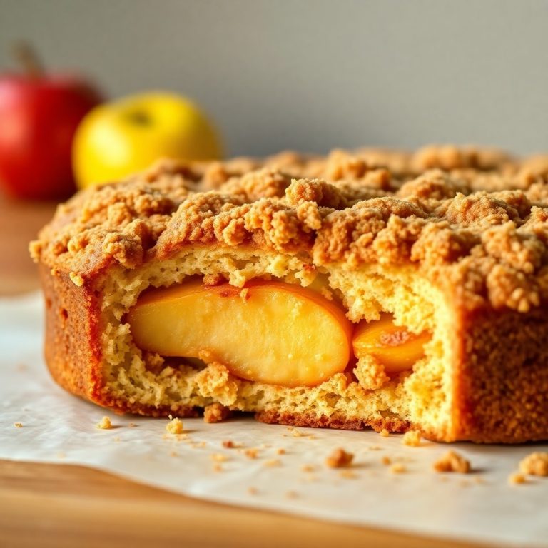 crispy apple cinnamon cake