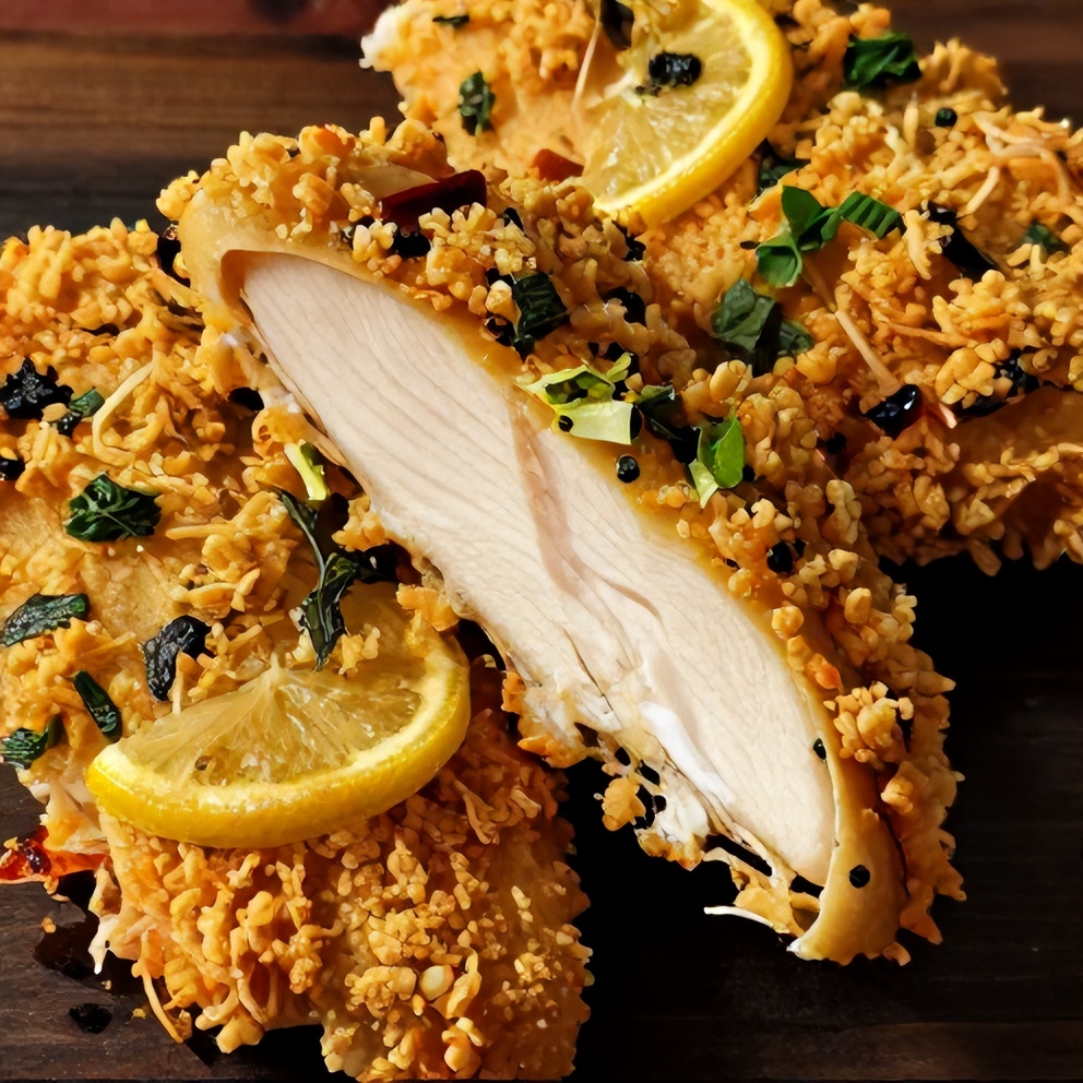 crispy baked lemon pepper chicken breasts