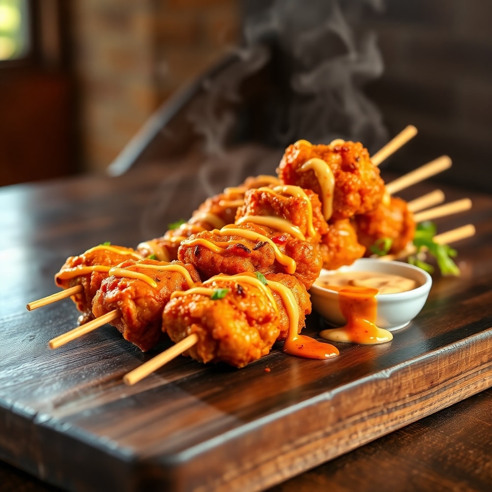 Bang Bang Chicken Skewers