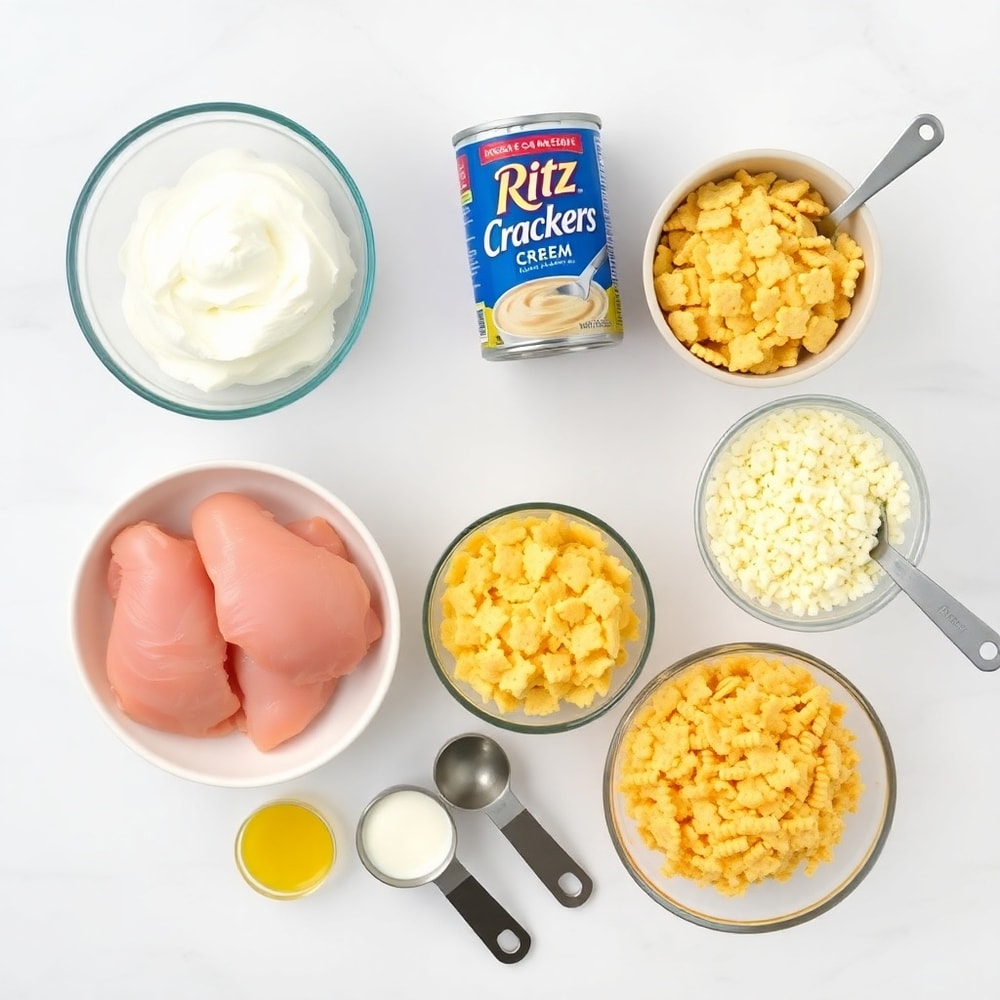 Ritz Cracker Chicken Casserole Ingredients