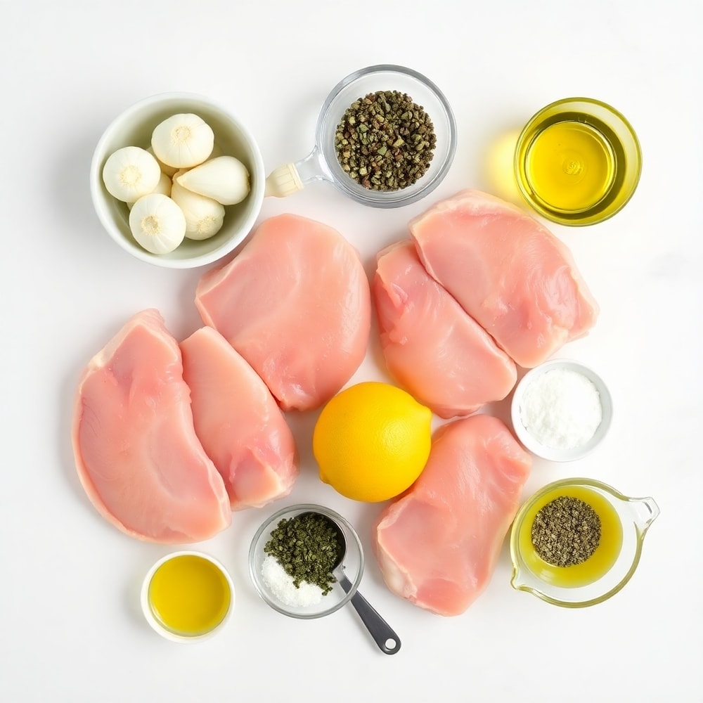 Sheet Pan Lemon Garlic Pork Chops Ingredients