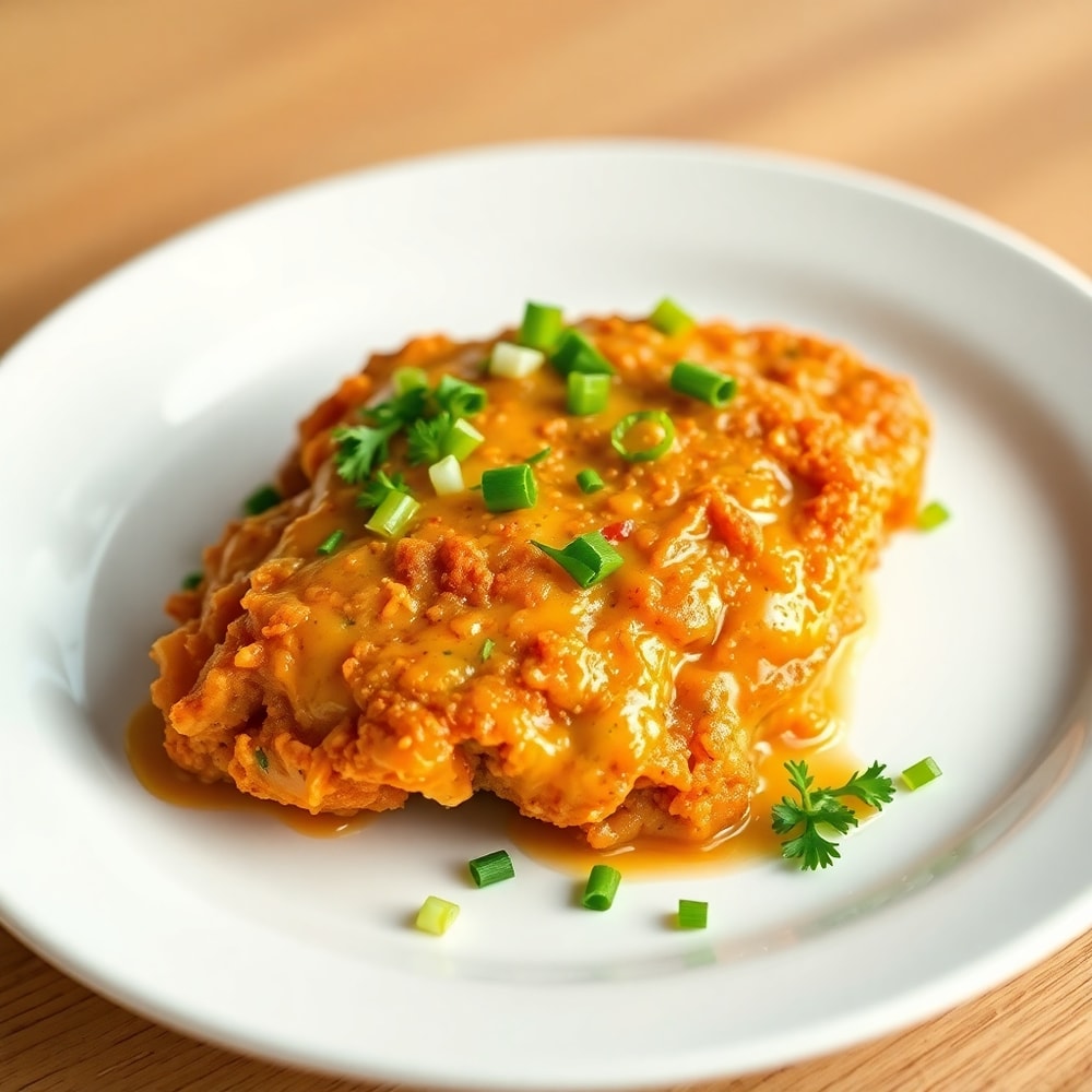 Smothered Chicken on Plate