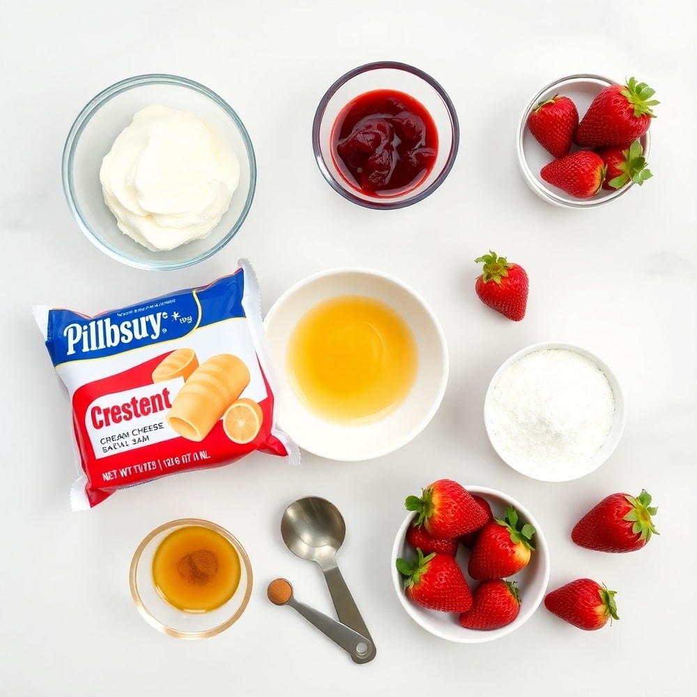 Strawberry Cheesecake Breakfast Rolls Ingredients