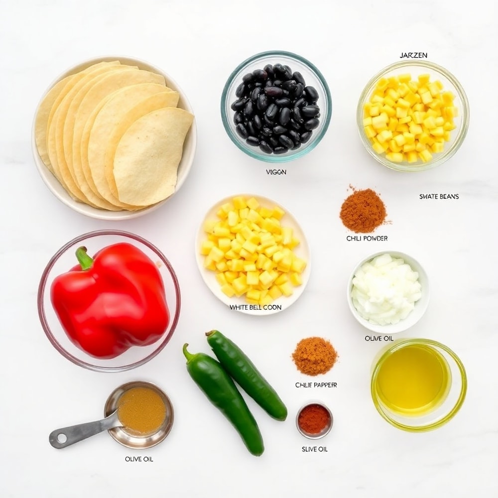 Raw ingredients for Vegan Taquitos