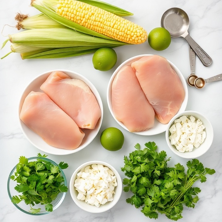 Ingredients for Easy 30-Minute Street Corn Chicken Rice Bowl