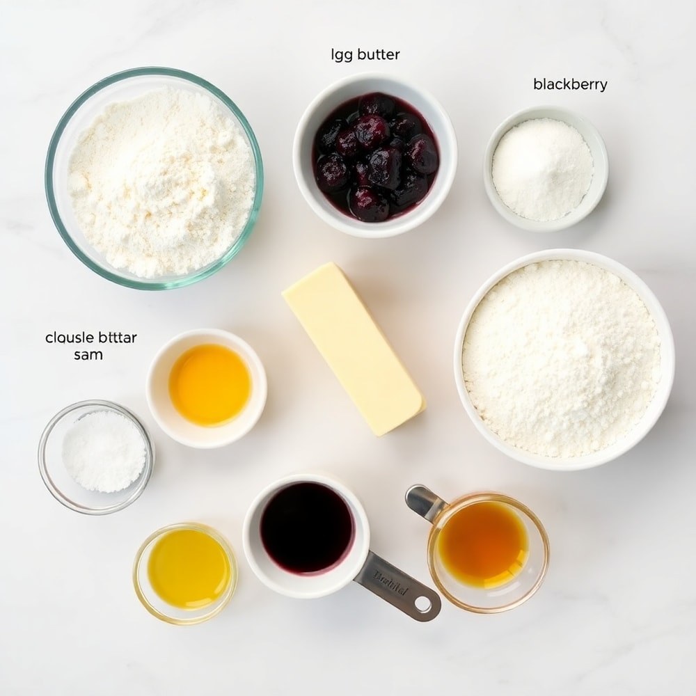 Blackberry Shortbread Ingredients