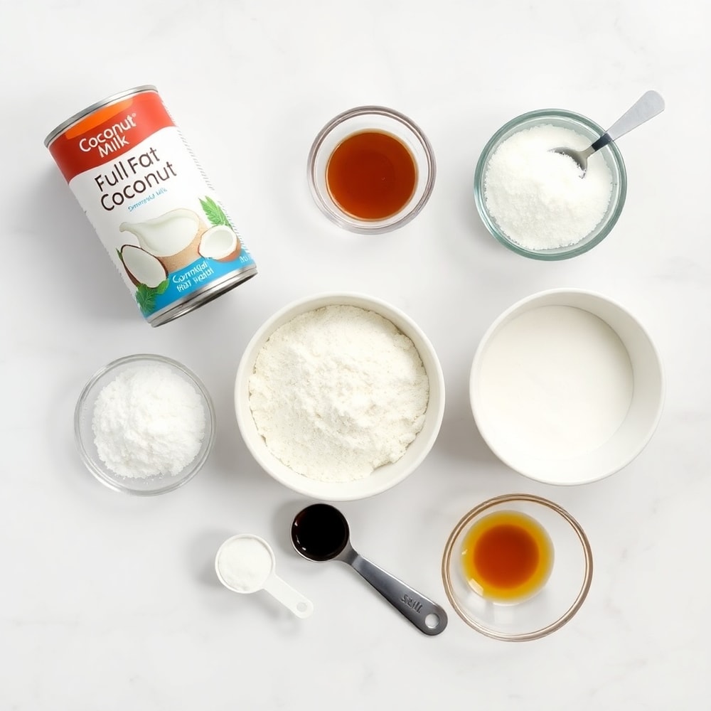 Ingredients for Brazilian Coconut Pudding