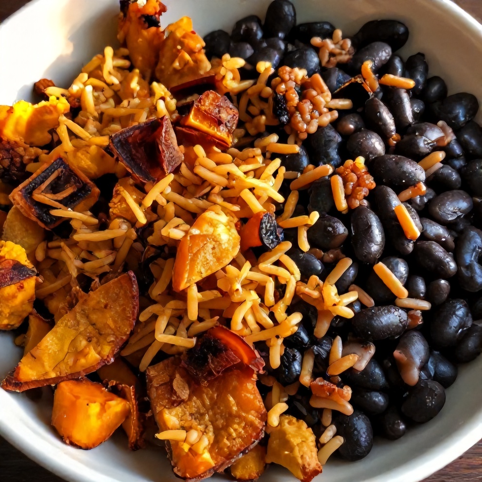 Easy Cajun Sweet Potato Rice Bowl