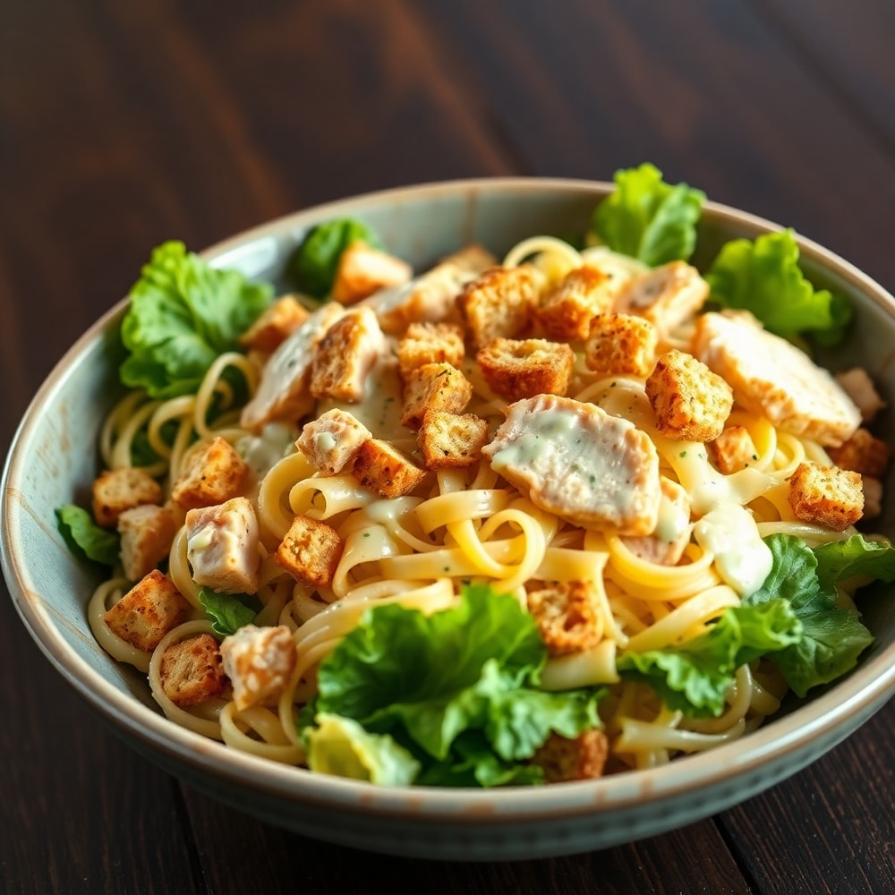 Easy Chicken Caesar Pasta Salad