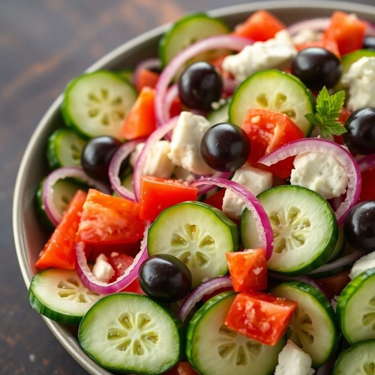 classic cucumber feta salad