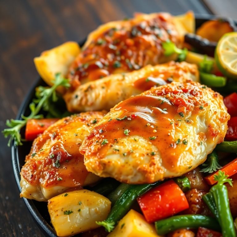 Easy Crockpot Garlic Herb Chicken