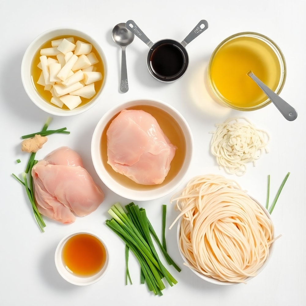 Ginger Scallion Chicken Noodle Soup Ingredients