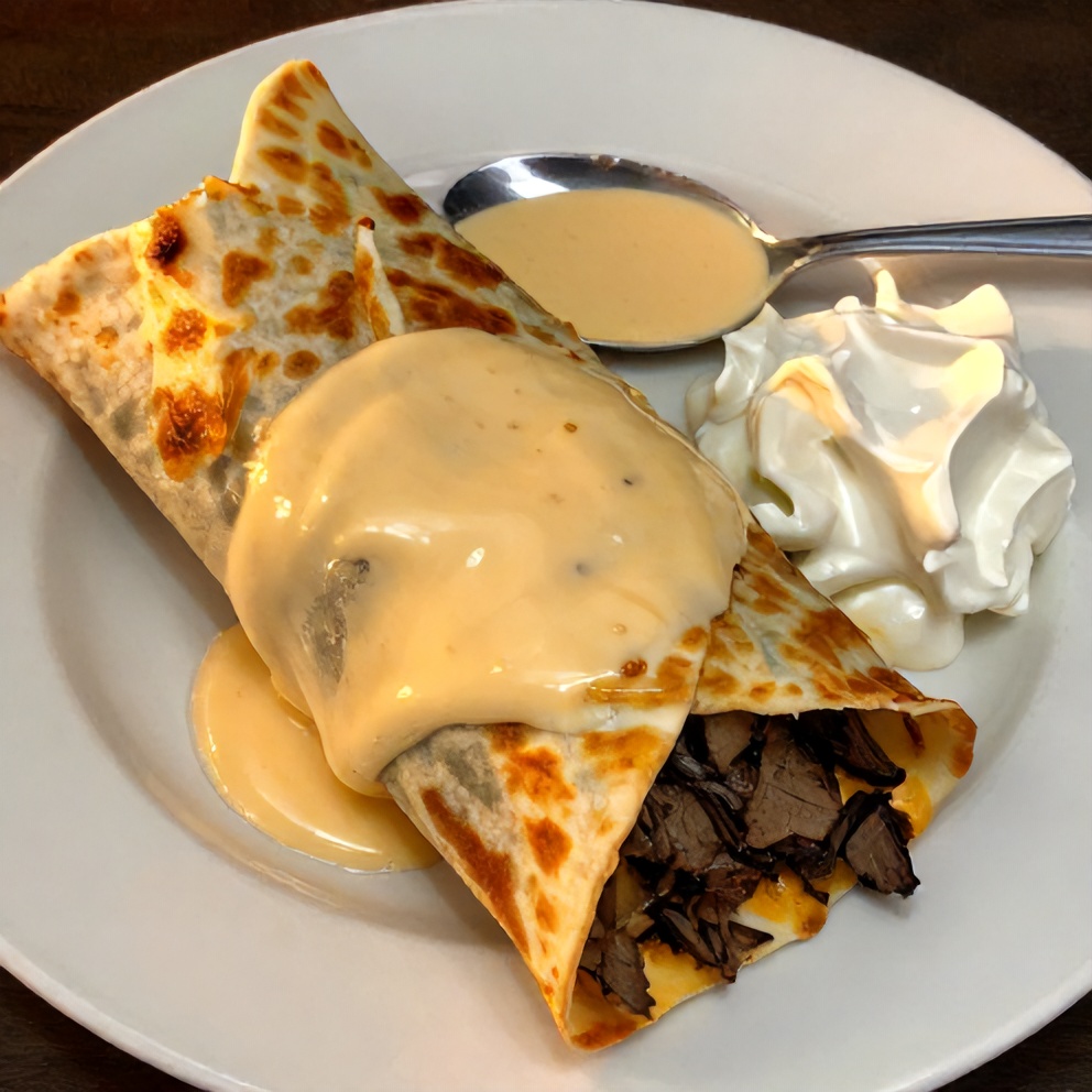 Keto Beef Crunchwraps with Cheesy Sauce