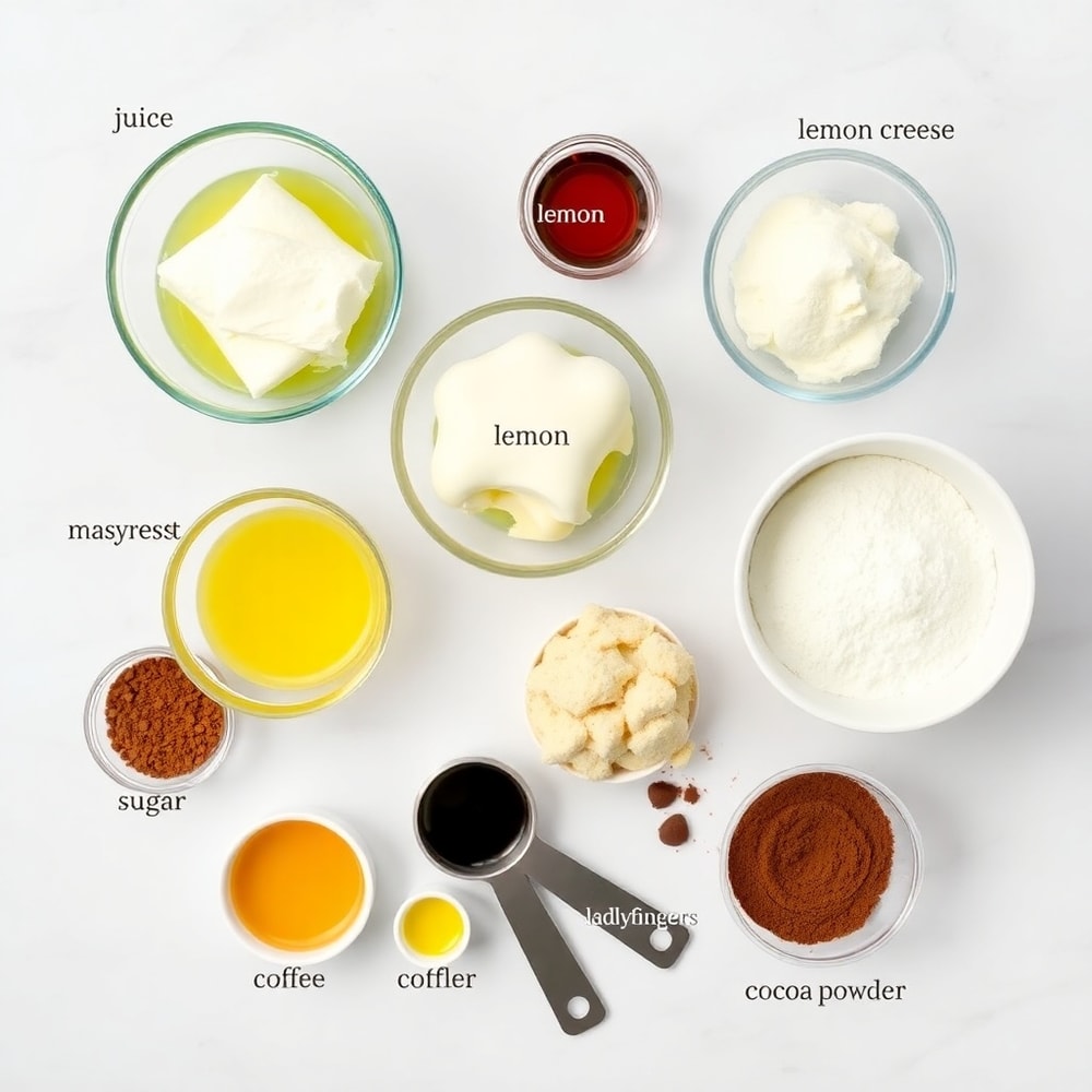 Lemon Tiramisu Ingredients
