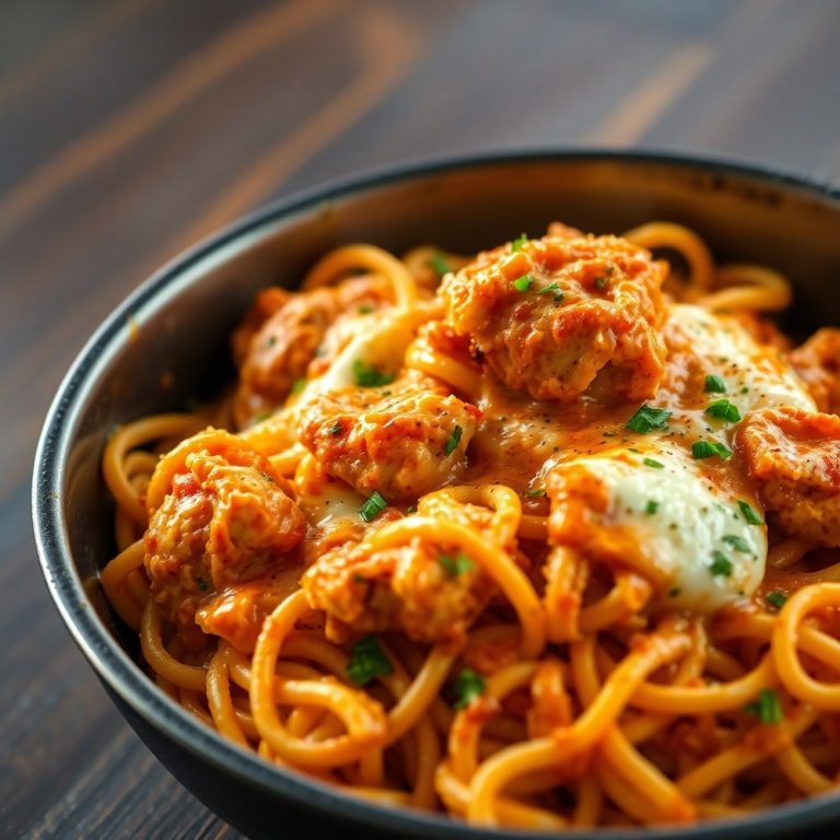 Buffalo Chicken Pasta One Pot